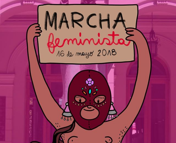 marcha feminista ilustración